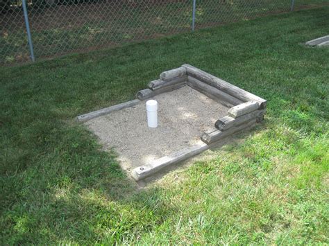 Foul lines in front of the pitcher's boxes shall be in a straight line across the entire layout. Protective covers for horseshoe pit stakes. | Horseshoe ...