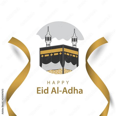 Happy Eid Al Adha Vector Template Design Illustration Stock Vector
