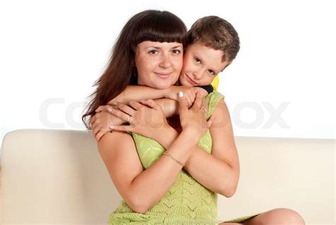 mom with son stock image colourbox