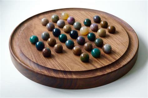 Wooden Solitaire Board Tradtionalwoodengrames Handmade Uk Wooden