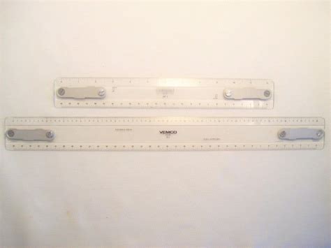 Vintage Vemco Drafting Machine Scale Set 12 9p 1 And 18 P 1 1866240360