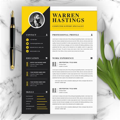 As you add more experience to your marketing resume, you will. Professional Resume Instant Download | Creative ...