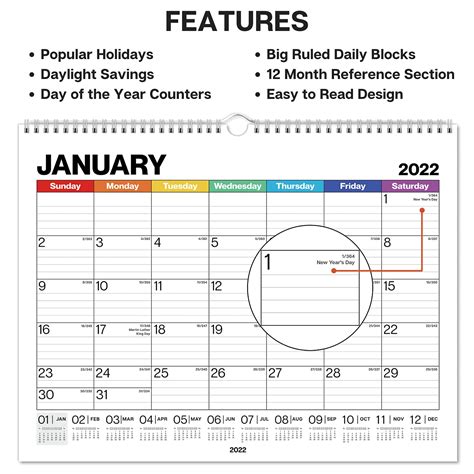 Dunwell 12x15 Wall Calendar 2022 2023 Colorful Use To June 2023