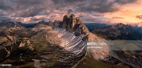 Tre Cime Di Lavaredodolomite Alps Panorama Italy High Res