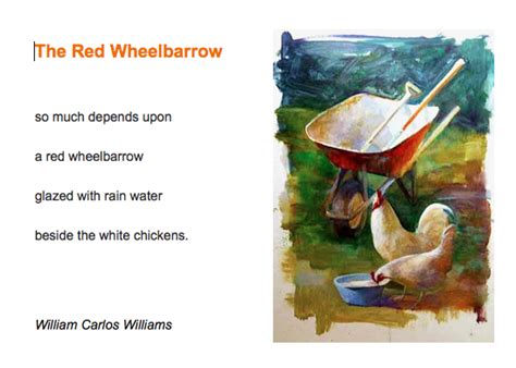 8b Online The Red Wheelbarrow Wheelbarrow William Carlos Williams Red
