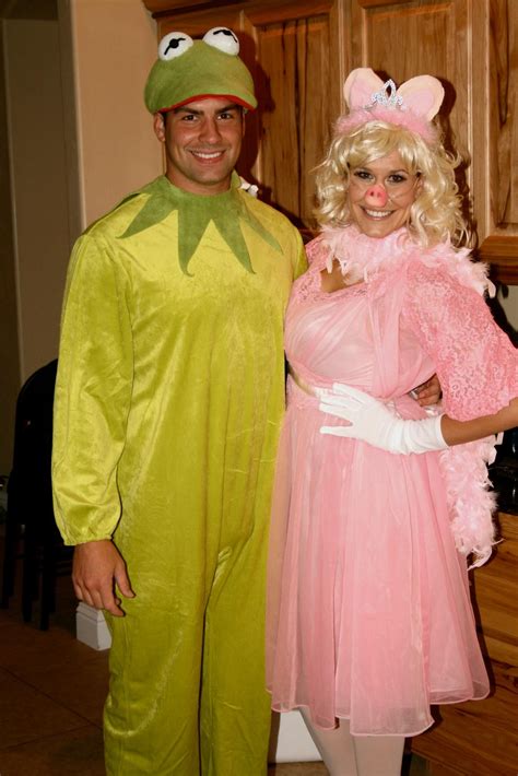 Kermit The Frog And Miss Piggy Homemade Adult Halloween Costume