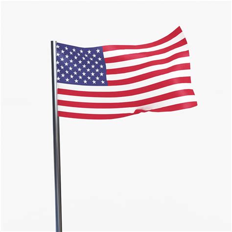 Usa Flag 3d Model Cgtrader