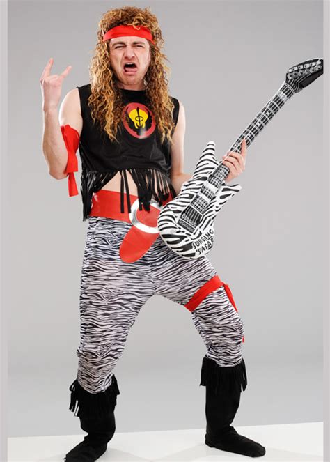 Mens 80s Heavy Metal Rock Star Costume