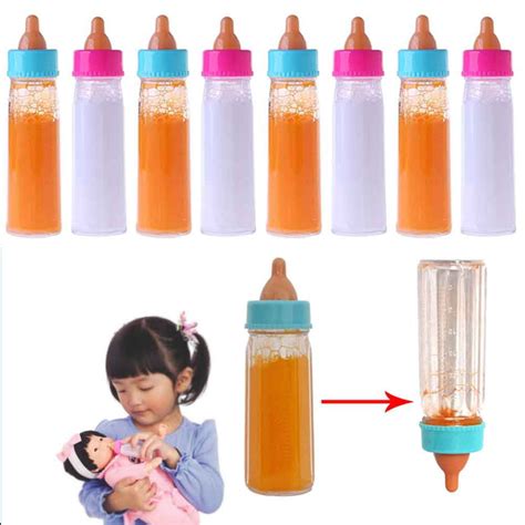 8 Pc Baby Dolls Feeding Bottle Magic Set Disappearing Milk Pretend Play