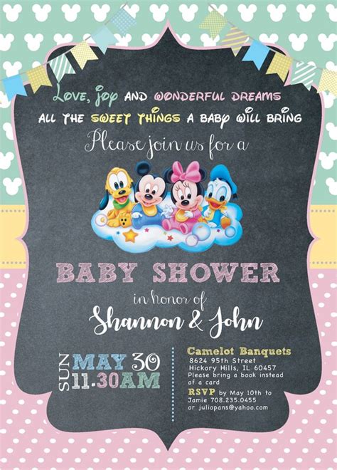 Disney Babies Baby Shower Invitation Etsy