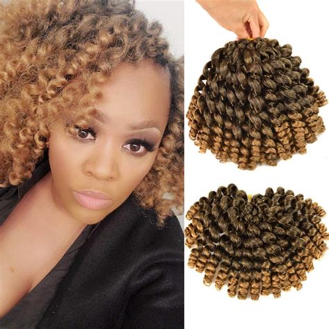 Buy 8 Inch Bounce Crochet Hair T27 Wand Curl 3 Bundle Short Curly