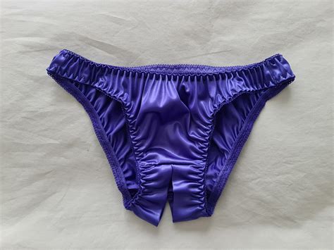 Silky Satin Open Crotch Bikini Panties From Japan Size Xs Etsy