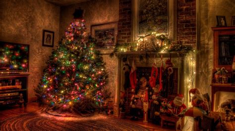 Decorated Christmas Tree Inside House Hd Christmas Tree Wallpapers Hd