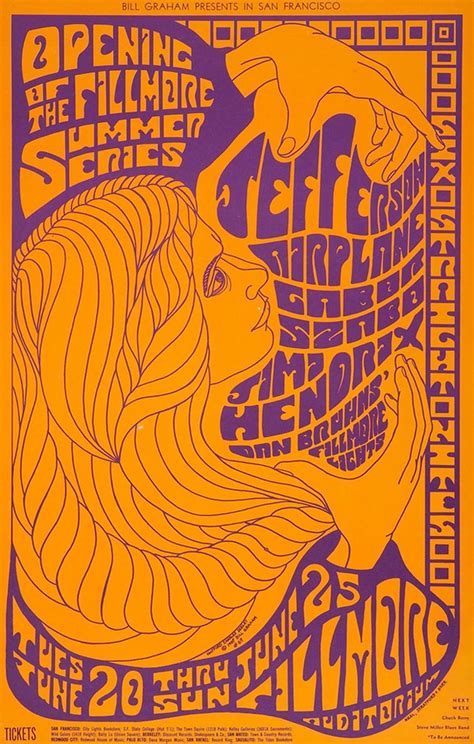 Jefferson Airplane Psychedelic Poster Vintage Concert Posters
