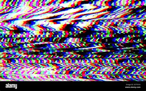 Tv Static Noise Glitch Effect Original Photo From A Vintage