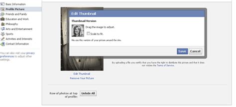 Facebook Tip How To Change The Thumbnail Image Of Your Profile Photo