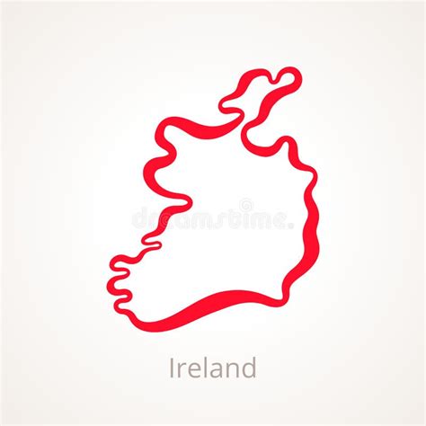 Ireland Outline Map Stock Vector Illustration Of Simple 109400854