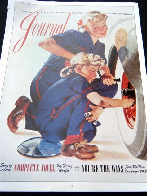 Mother And Daughter Stateside Vintage Wartime Poster Ladies Home