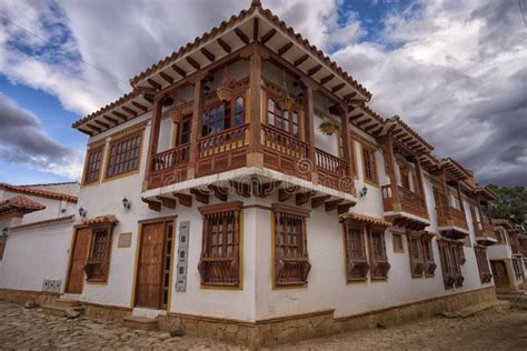 Colonial Style Houses In Villa De Leyva Editorial Stock Image Image