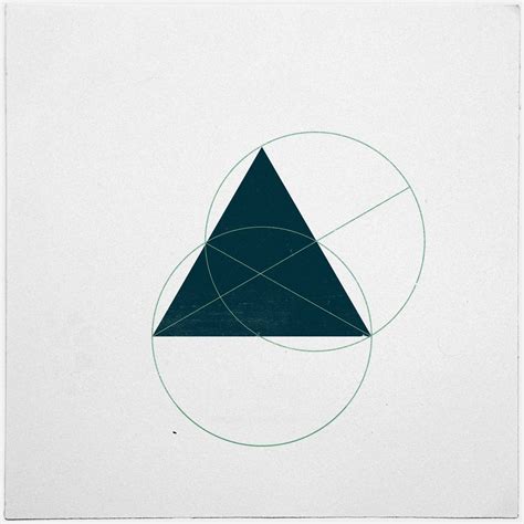 Triangle And Circles Geometric Art Geometric Geometry