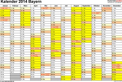 Der urlaubsplaner 2021 mit feiertagen, ferien, brückentagen und lange wochenenden. Kalender 2014 Bayern: Ferien, Feiertage, Word-Vorlagen