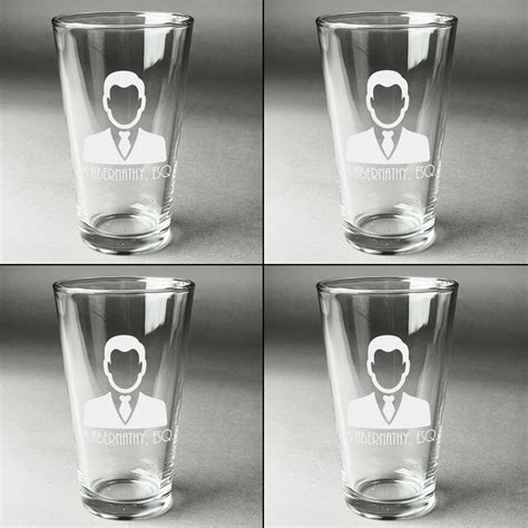 Lawyer Attorney Avatar Beer Glasses Set Of 4 Personalized Youcustomizeit