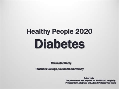 The Prevention of Diabetes in the Community - Healthy ...