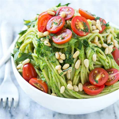 Easy Vegan Spinach Avocado Pasta Recipe Healthy Fitness Meals
