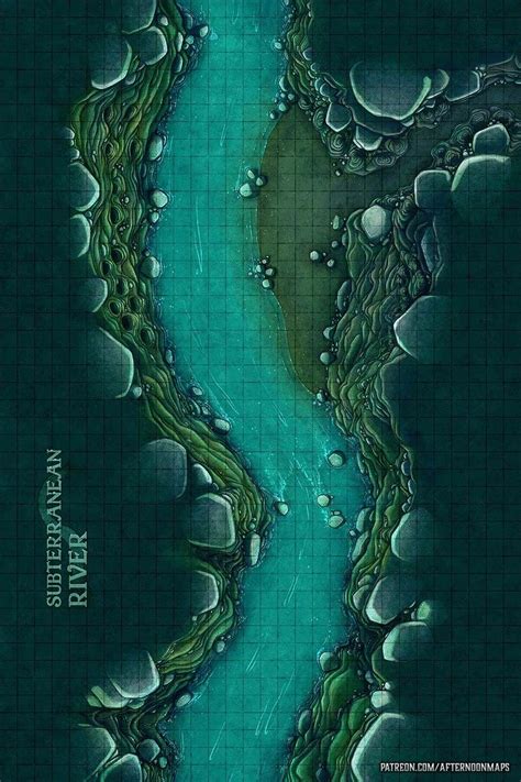 Subterranean River Battle Map Launch Afternoon Maps Dungeon Maps