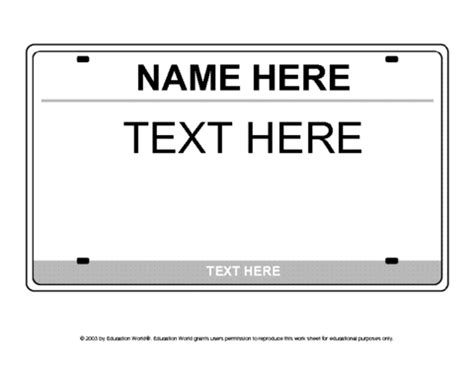 If your number plate includes the gb identifier with the union flag (also known as the union jack), you do not need a gb sticker. Education World: License Plate Icebreaker Template ...