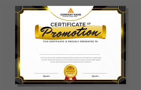 Modern Elegant Certificate Of Promotion Template 11951110 Vector Art At
