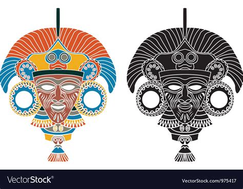 Download Aztec stencil 2 Royalty Free Vector Image - VectorStock