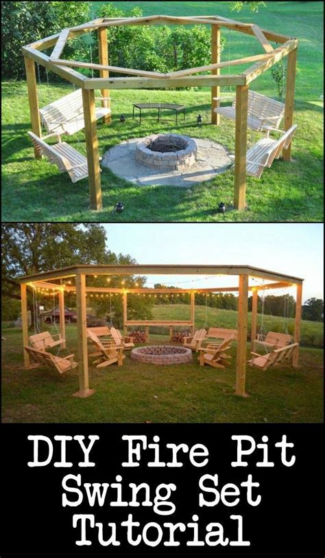 Remove 2 of soil within the same area. Build Your Own Fire Pit Swing Set | Fire pit swings ...