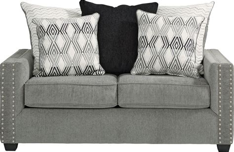 Natalia Gray Loveseat Love Seat Grey Loveseat Sofa Pillow Sets