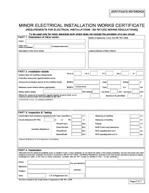 Portable appliance testing and record keeping. Printable electrical installation certificates | Download them or print