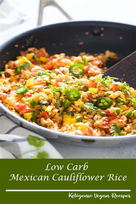 Some favorites like cilantro lime rice, mexican street corn, refried beans! Low Carb Mexican Cauliflower Rice (With images) | Vegan side dishes, Soup recipes slow cooker