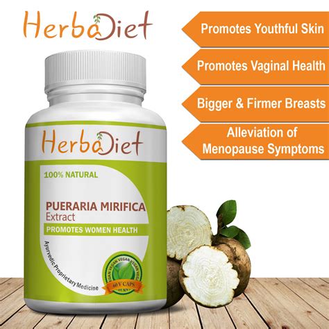 Pueraria Mirifica Extract Capsules PURE Natural Breast Enlargement Bust