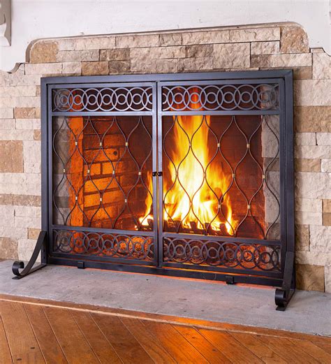 Plow And Hearth Large East Bay 1 Panel Steel Fireplace Screen Wayfair