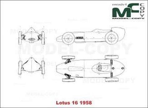 Lotus 16 1958 2d Drawing Blueprints 20439 Model Copy English