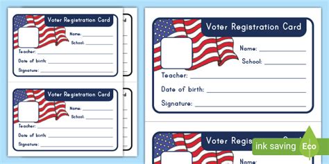 Voter Registration Card Teacher Made