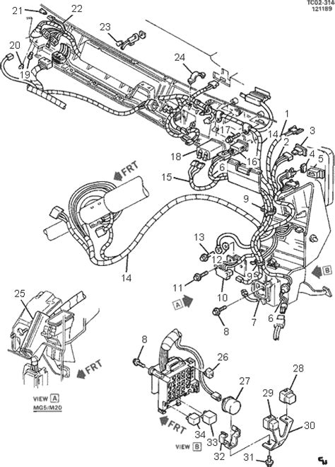 I need to know the location of the wiring harness for a ...