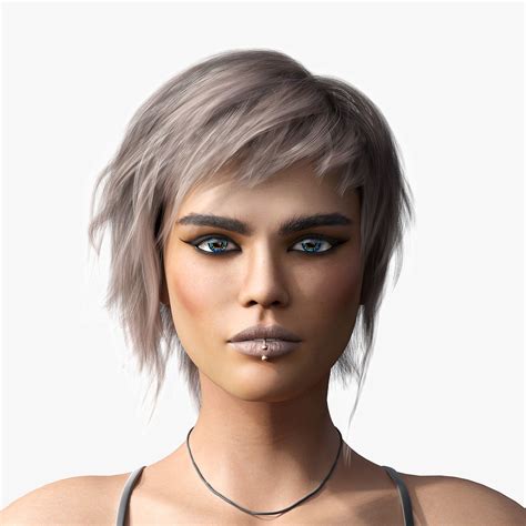 3D model Realistic female character Evi VR / AR / low-poly rigged MAX ...