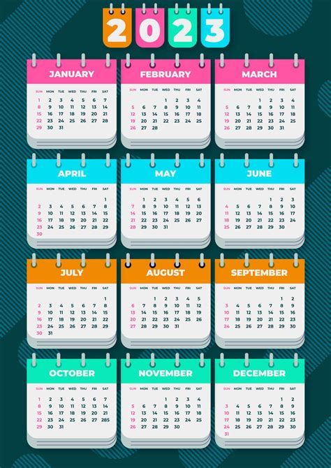 Yearly Calendar Wall Calendar Calendar Design Desk Calendars Design