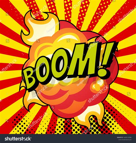 Cartoon Boom Explosion Comic Speech Bubble Stock Vector Royalty Free