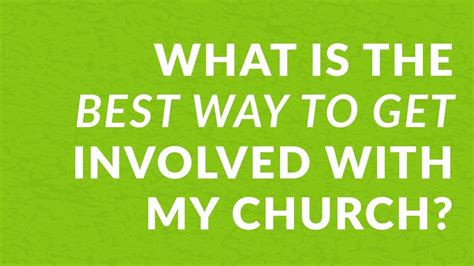 What Is The Best Way To Get Involved With My Church Youtube
