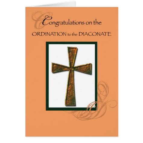 Diaconate Ordination Congratulations Cross Deacon Card Zazzle