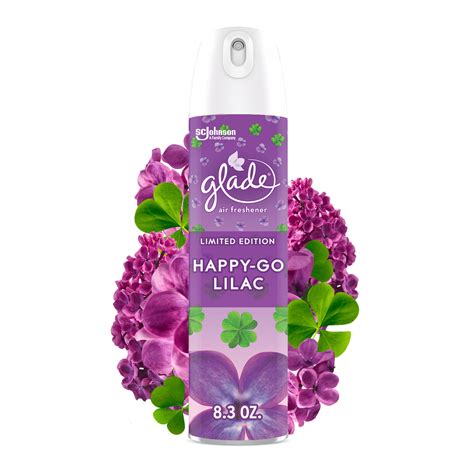 Glade Aerosol Spray Glade Air Freshener Spray Happy Go Lilac Scent Infused With Essential