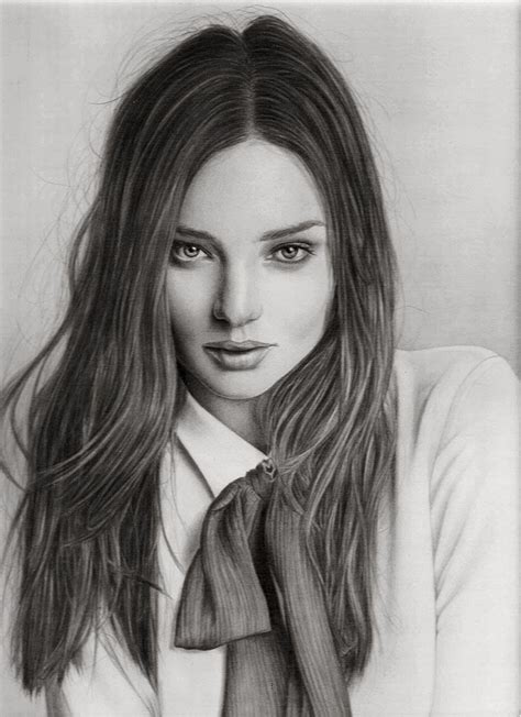 Miranda Kerr By Klsadako Beautiful Pencil Drawings Miranda Kerr Portrait Drawing
