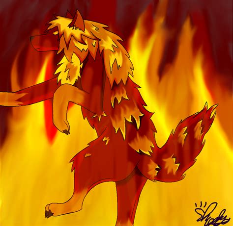 Fire Wolf Commission By Shadetiger On Deviantart