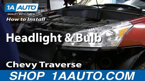 How To Replace Headlight And Bulb 2009 12 Chevy Traverse Suv 1a Auto